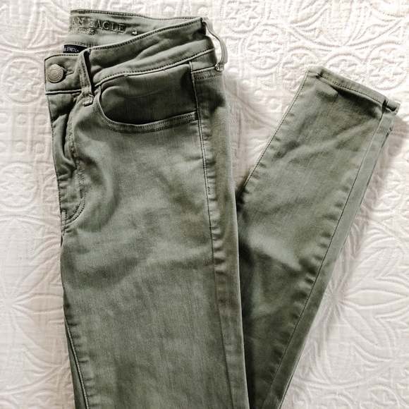sage green jeggings